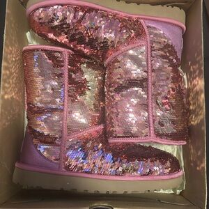 UGG Pink Sequin Boots